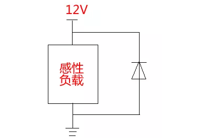 图1 续流二极管对电路的保护作用