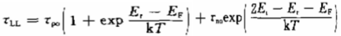 小注入水平下载流子寿命计算式