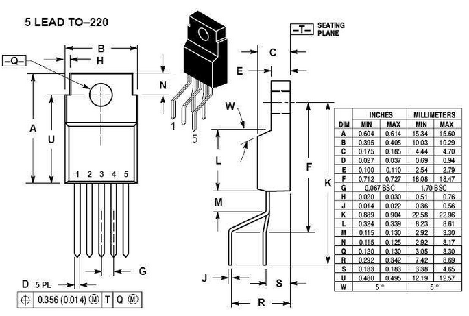 快恢复二极管TO-220封装结构图尺寸表