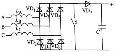 图6三相单开关PFC电路