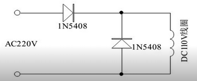  图：续流二极管的保护原理图