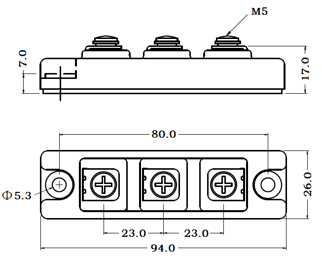 HFM200M60MD结构图与尺寸