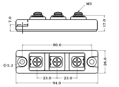 HU200M60MD产品封装结构与尺寸图