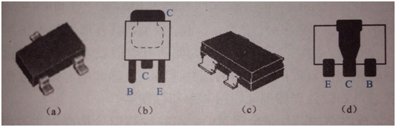 快恢复二极管小型封装(a)SOT-23; (b)SOT-89; (c)SOT-143; (d)SOT-252
