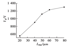 图4　FLR长度对反向阻断电压的影响