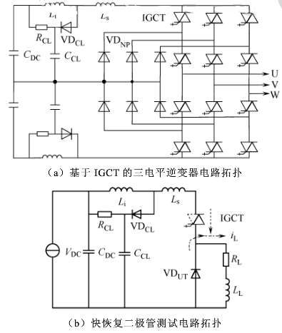 图2 逆变器和二极管测试电路拓扑