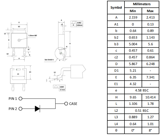 碳化硅二极管HSS0665A封装形式