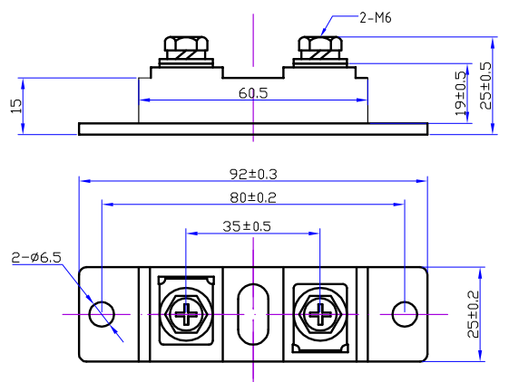 HFM200N3MD封装结构与尺寸图