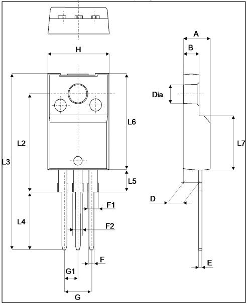 STTH1602C封装结构与尺寸图