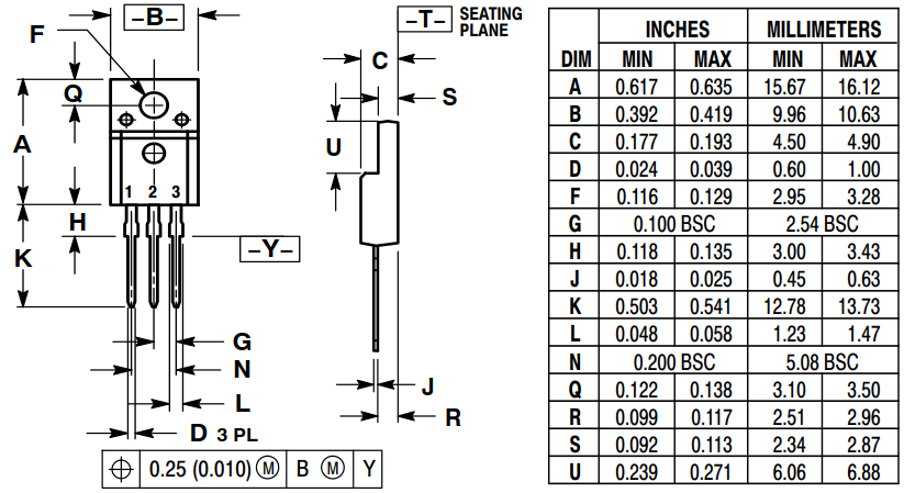 MURF1620CT封装结构与尺寸图