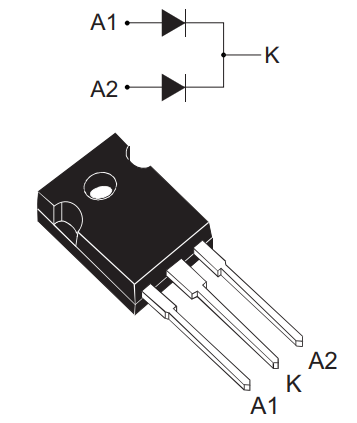 300V50A快恢复二极管STTH50W03C
