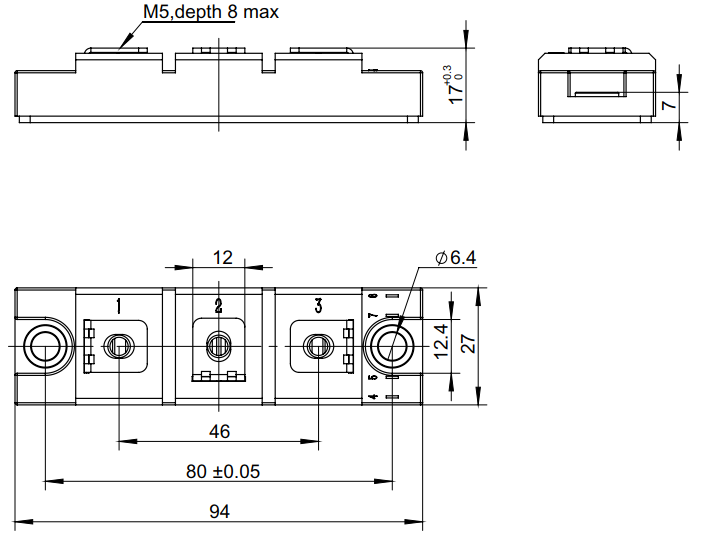 HFC200DK6U封装结构与尺寸图