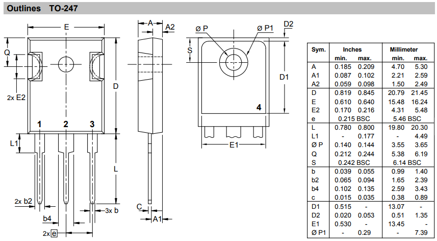 DPG80C300HB封装结构与尺寸图