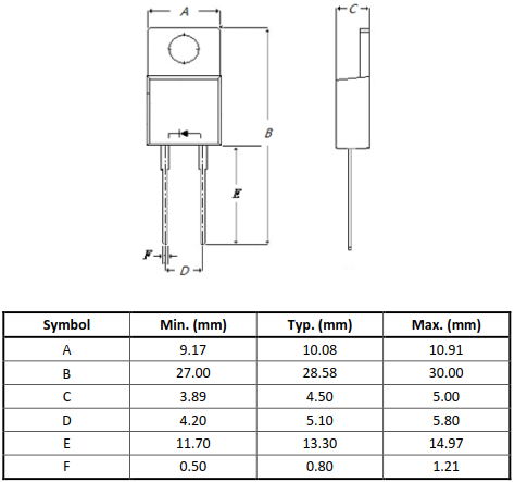 8A/650V碳化硅肖特基二极管封装