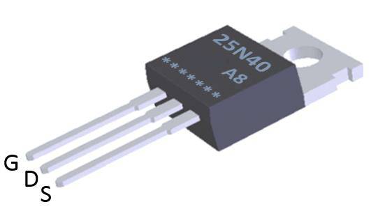 N沟道增强型25A/400V MOSFET